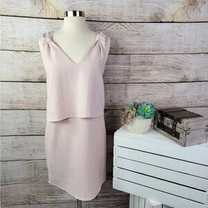 Lenny B Paris Gigi Popover Sleeveless Pale‎ Pink Dress 2 Medium